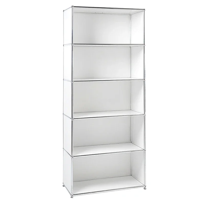 2026 Bookshelves Modular Combination Display Cabinets INS Module Convertible Modern Simple Stainless Steel Bookcase