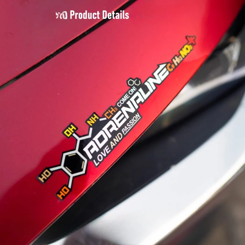 

1PC Adrenaline Molecule Chemical Structure Stickers Waterproof Vinyl Decals For Car Laptop Science Adventure Decor