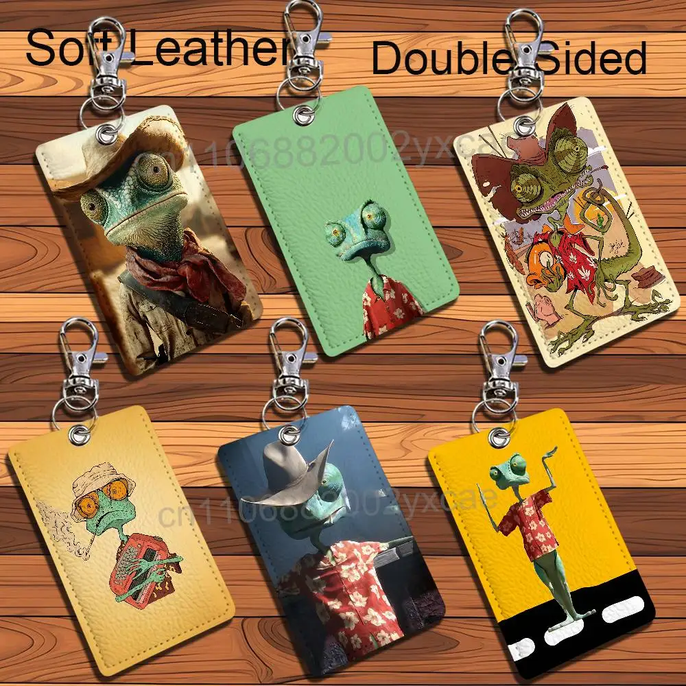 

Pet chameleon Rango Cartoon Singer Anime Card Keychain Fashion Pendant Bag ID Door Card Holder Bus Card Cute Adult