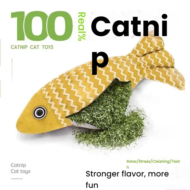 

Cat Teeth Grinding Toy, Kitten, Small Fish Shaped, Attracting Kittens, Self Help, Teasing Stick, Soothing Pet, Simulated Fish