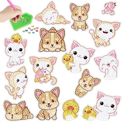 5D Gem Diamond Painting Stickers For Kids Kawaii Pet Dog Panda Rhinestone Mosaic Sticker Diamond Paint by Number Children Crafts