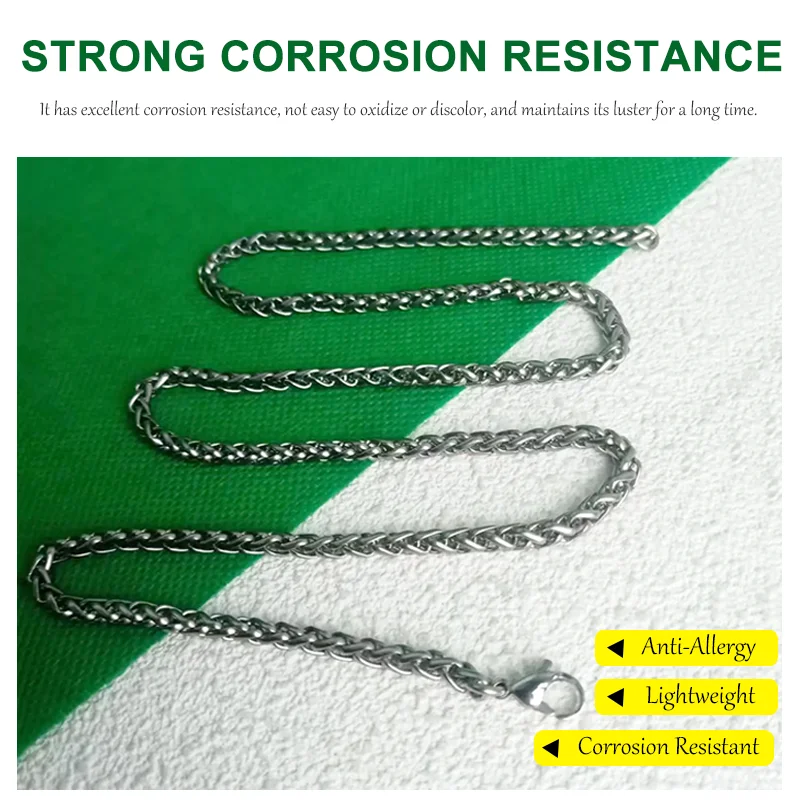 Pure Titanium Keel Chain Necklace, Lightweight, Waterproof, Anti Allergic, Suitable for Both Men and Women