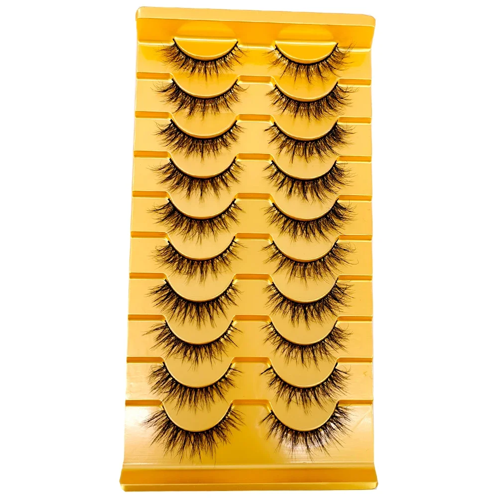 AMSDCCat Eye Lashes Faux Mink Eyelashes Winged End Eye Elongated Eyelashes Fake Lashes Natural long Eyelashes Extension