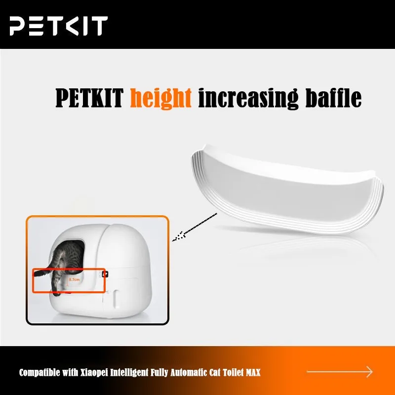 PETKIT Smart Cat Toilet Special Height Increasing Baffle Prevent Splashing Outside Cat Litter and Urine Cat Bedpans Accessories