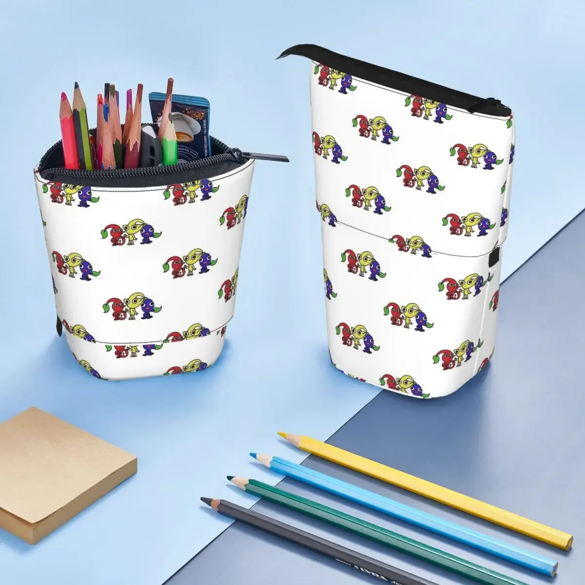 Pikmin Reversibles Federmäppchen für Kinder, Geschenke, Stiftbox, Bleistiftbeutel, Schreibwaren, Stifthalter, Tasche