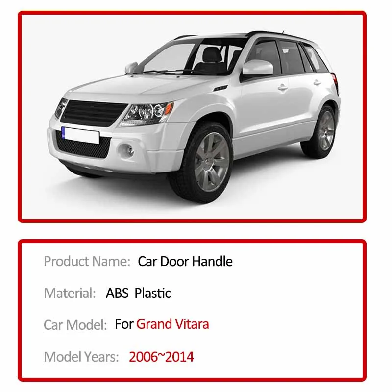 For Suzuki Grand Vitara 2006~2014 2013 2012 Door Handle Cover Sticker Auto Exterior Scratch Resistant Car Decorate Accessories view 2