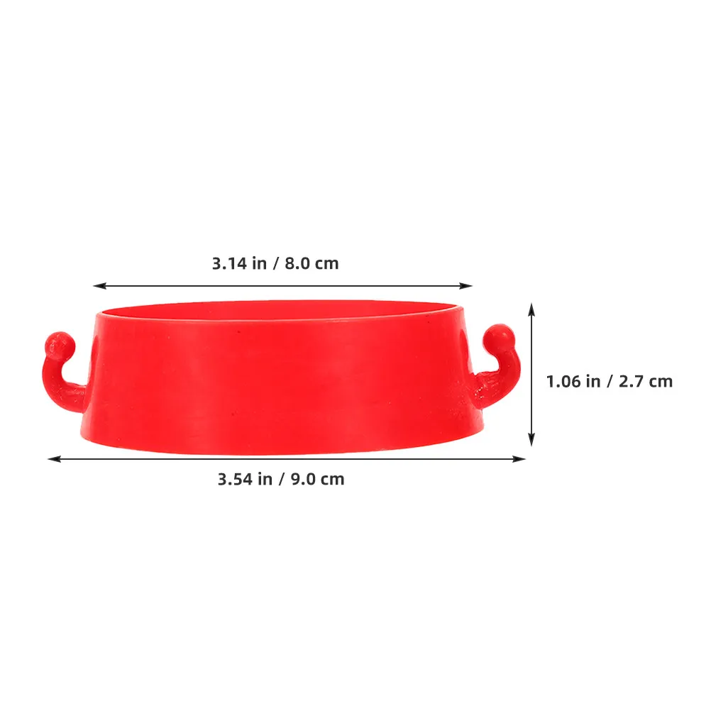 6Pcs Plastic Cone Connector Ring Traffic Cone Chain Links Lightweight Barrier Lock for Parking Safety Chain Ring Buckle