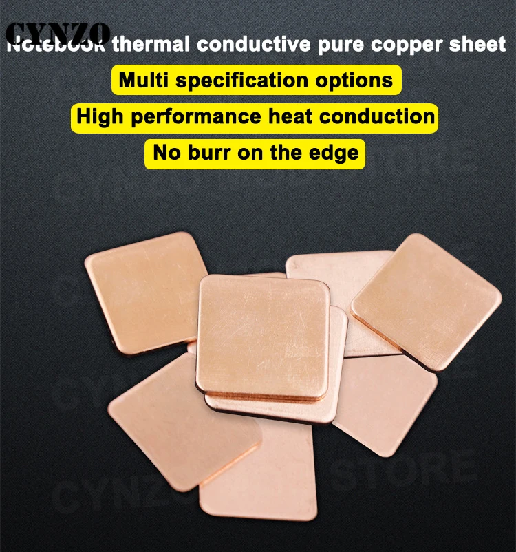 Notebook Copper Heatsink Sheet MOD Computer Motherboard/North South Bridge/Memory/Router Heat Conduction Shim 15*15/20*20mm