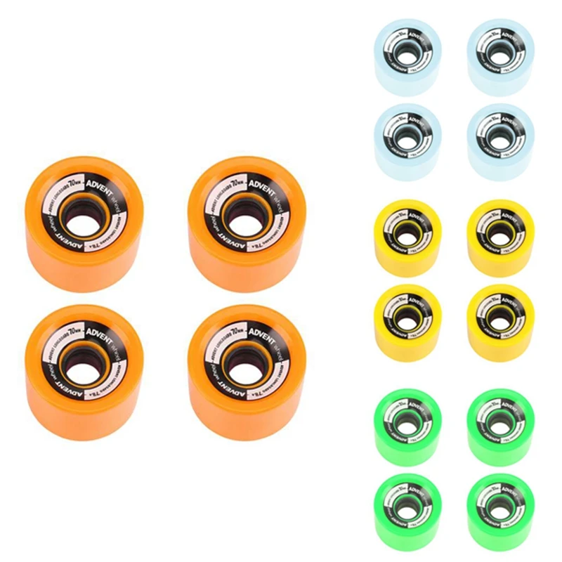 

Set Of 4 Wheels 70X51mm 78A Offset Hub Solid Longboard Wheels Smooth Riding Longboarding Wheels