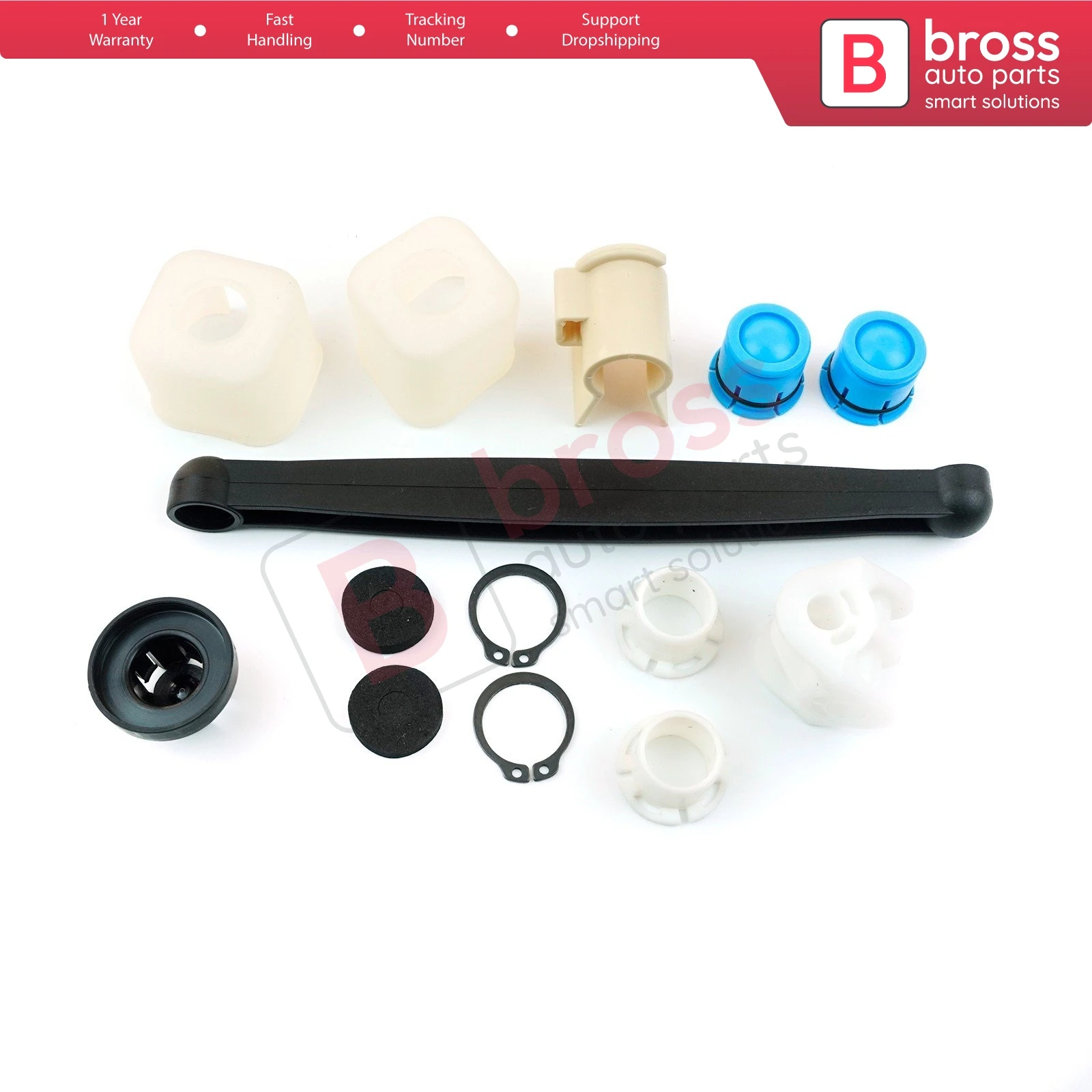 Bross Auto Parts BSP24 Gear Linkage Selector Bush Repair Kit 93183155 for Vauxhall Opel Corsa C Combo Meriva Tigra Fast Shipment