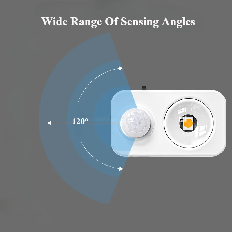 Motion Sensor LED Night Light Rechargeable Wireless Human Body Induction Cabinet Night Lamp Wardrobe Kitchen Room Decor Light