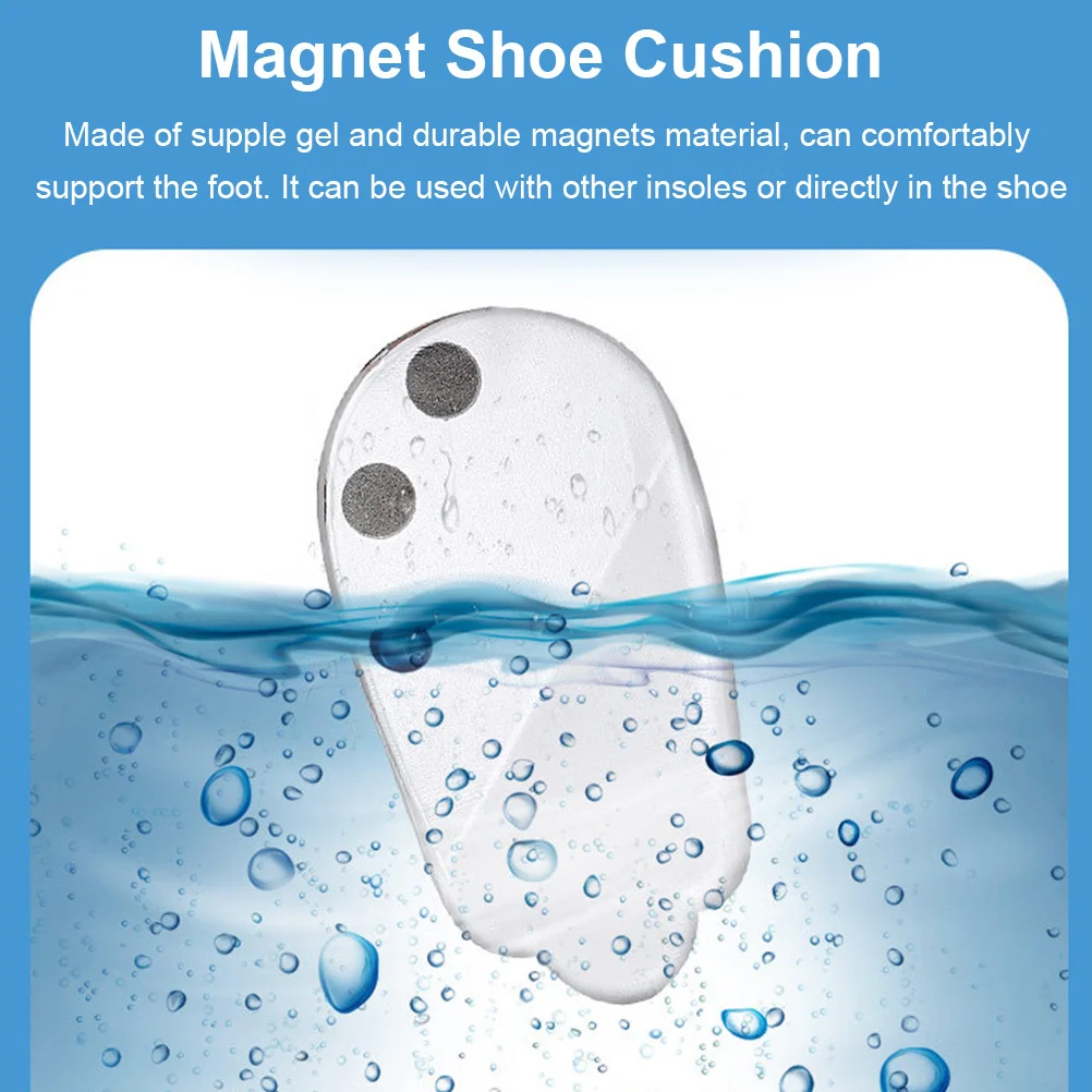 3pcs Gel Magnetische Hiel Pads Voor Platte Voet Ondersteuning Fasciitis Plantaris Relief Orthopedische Inlegzolen Half Schoen Insert Magneet Correctie