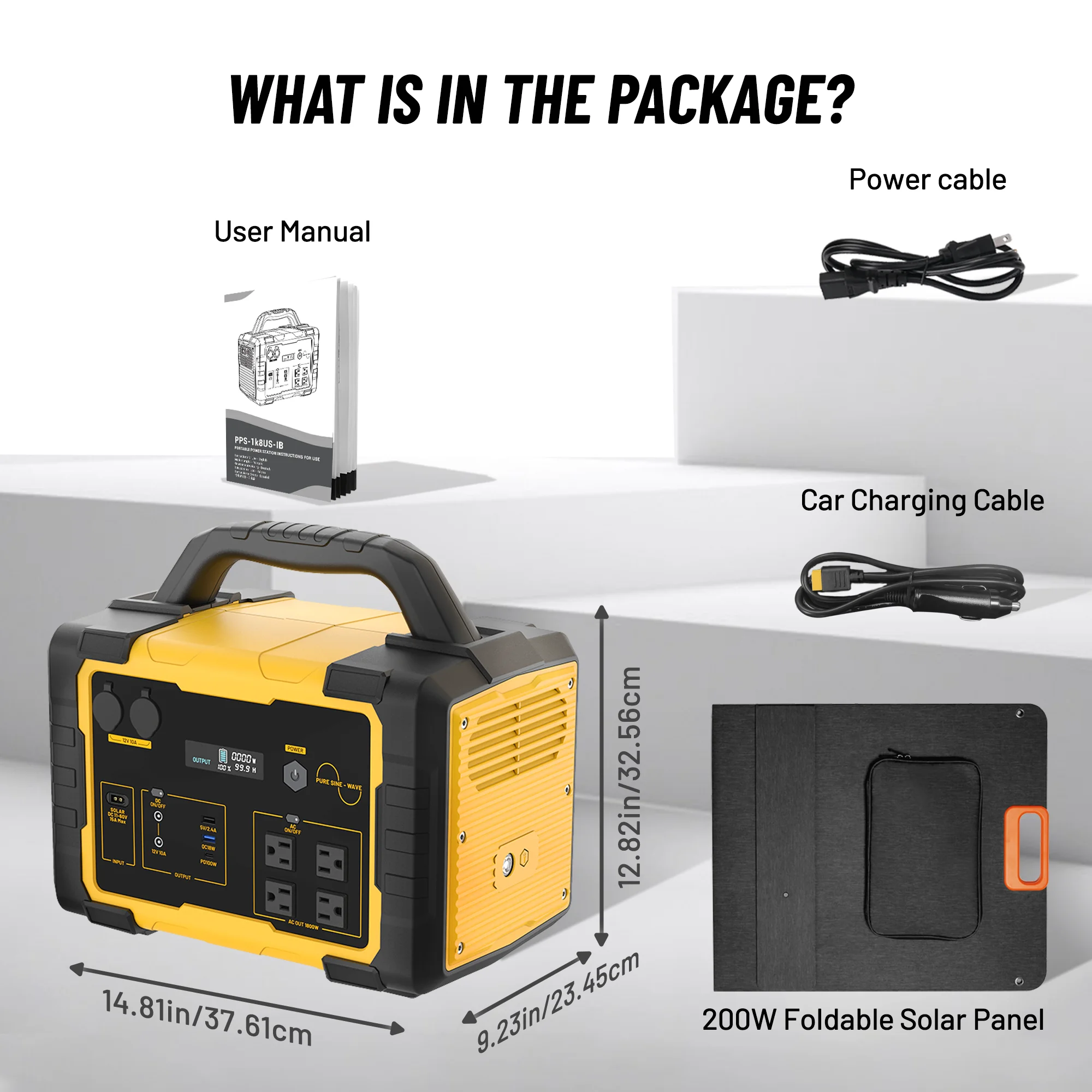 IRONMAN OEM 1800W Power Station and 200W Solar Panel Bundle for Extended Outdoor Expeditions and Remote Projects
