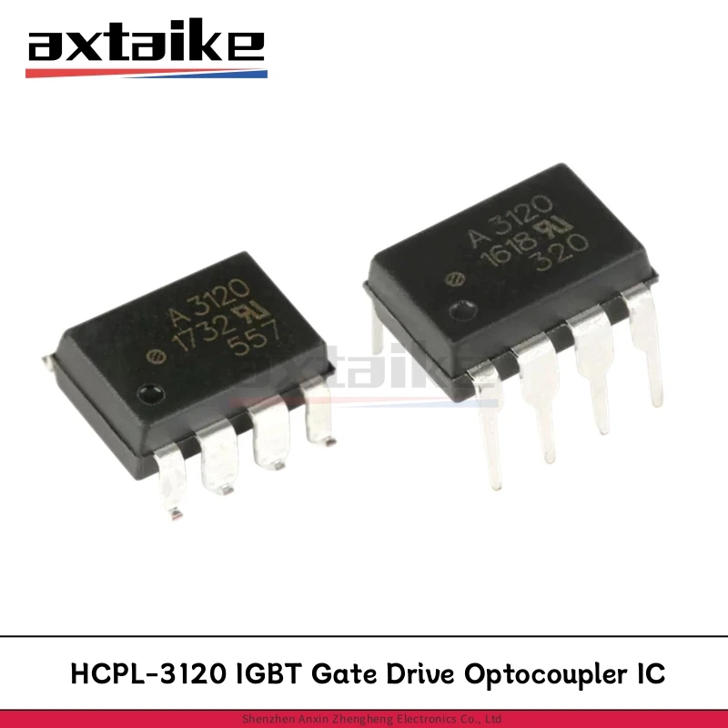 5PCS HCPL-3120 A3120 DIP-8 SMD-8 HCPL-3120-500E HCPL-3120-000E 2.5 Amp Output Current IGBT Gate Drive Optocoupler 3120 IC