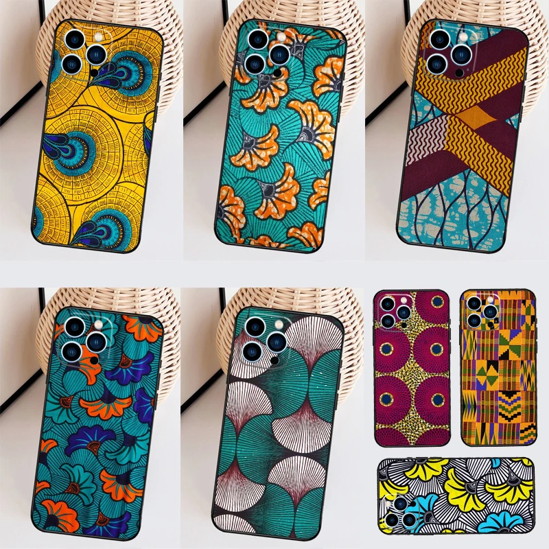 African Wax Fabric Case For Samsung Galaxy A06 A26 A16 A56 A57 A37 A55 A35 A15 A53 A13 A32 A52 A54 A34 A14 A17