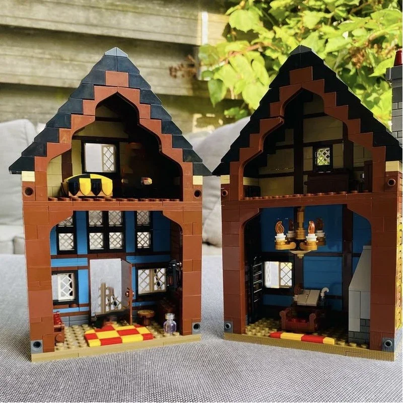 Klocki konstrukcyjne Moc, holenderski średniowieczny dom wiejski, technologia, modułowe klocki, model, prezenty, zabawki świąteczne, zestawy DIY, montaż