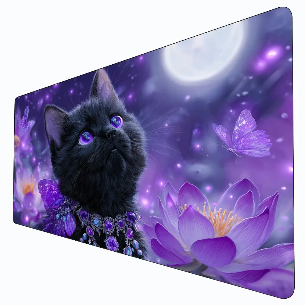

Gemstone Necklace Black Cat MTG Playmat Magic Card Battle Mat Non-Slip Durable 35X60CM Commander playmat Board Game Mat for TCG