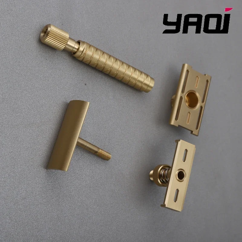 2026 Yaqi 100% Brass Material Adjustable The Final Cut - Brass V2 Safety Razor Collectibles Birthday Gift For Boyfriend view 5