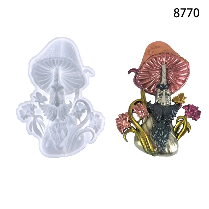 Mushroom man pendant epoxy mold living room wall decoration desktop decoration DIY silicone mold silicone molds