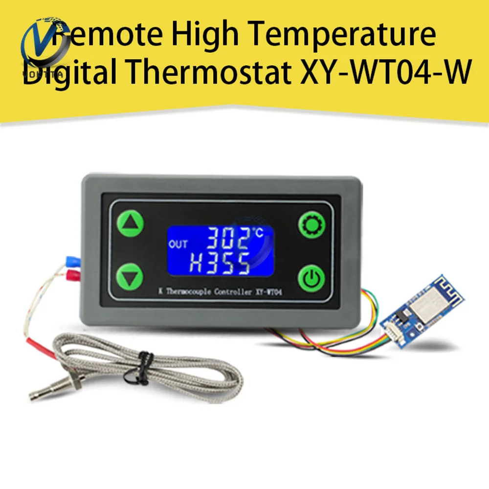 Imagem -02 - Termostato Digital com Controle Remoto Termopar tipo k Alta Temperatura Wifi-99 a 999 Graus Xy-wt04 Wt04-w