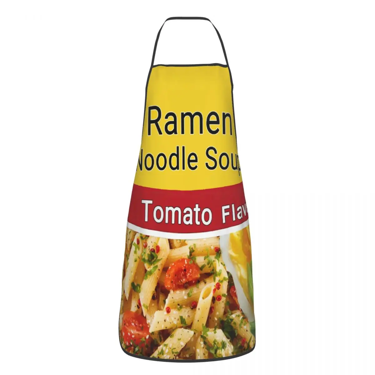 Custom Ramen Noodle Soup Tomato Flavor Funny Aprons Women Men Adult Unisex Chef Bib Tablier Cuisine Cooking Baking Painting