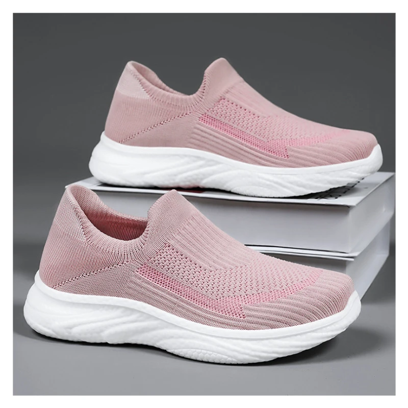 Spring Women\'s Shoes Fashion Breathable Mesh Casual Shoes Ladies Sneakers Woman Platform Gym Slip-On Loafers Zapatillas Mujer