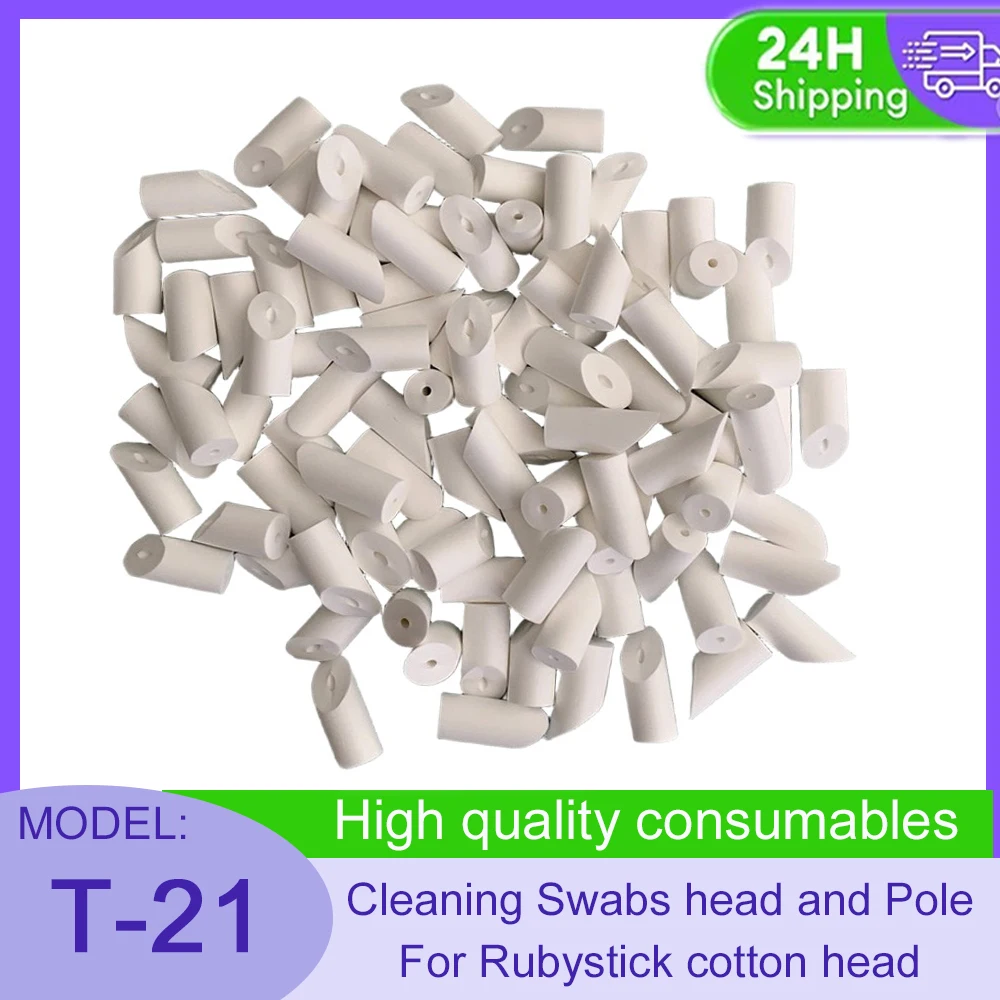 

Vilaxh T-21 Cleaning Swab 50/100/200PCS for Rubystick Pressure Head Cleaning Swab T-21 Cleaning Swab for Ruby stick