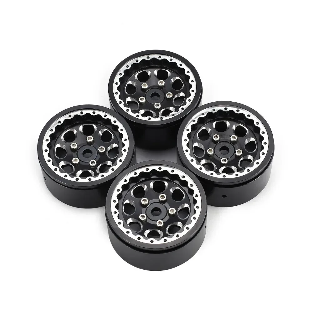 ชุดล้อแม็กซ์ออสตาร์ 4 ชิ้น ขนาด 1.9 นิ้ว 53 มม. ทำจากโลหะผสมอลูมิเนียม ดุมล้อขนาด 12 มม. สำหรับยางรถ RC ขนาด 1/10 รุ่น HSP Traxxas TRX-4 SCX10