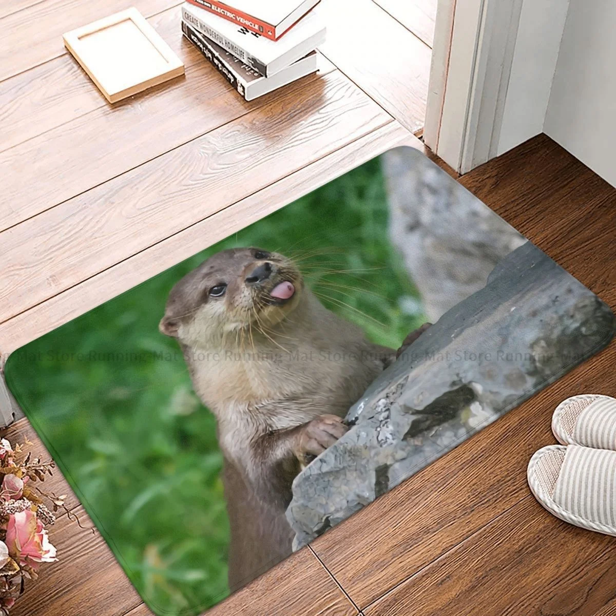 

Otter Pet Lover Non-slip Doormat Cheeky Living Room Bedroom Mat Prayer Carpet Indoor Modern Decor