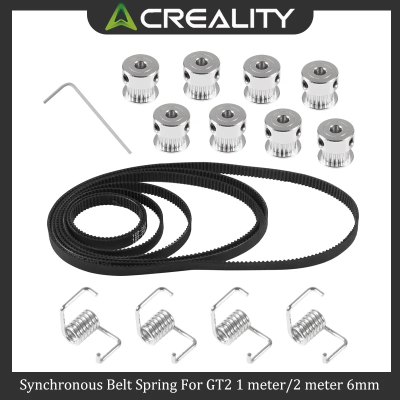 

Creality Official Synchronous Belt Spring For GT2 1 meter/2 meter 6mm Additional Hexagonal and 40 Gear Suitable For 3D Printers