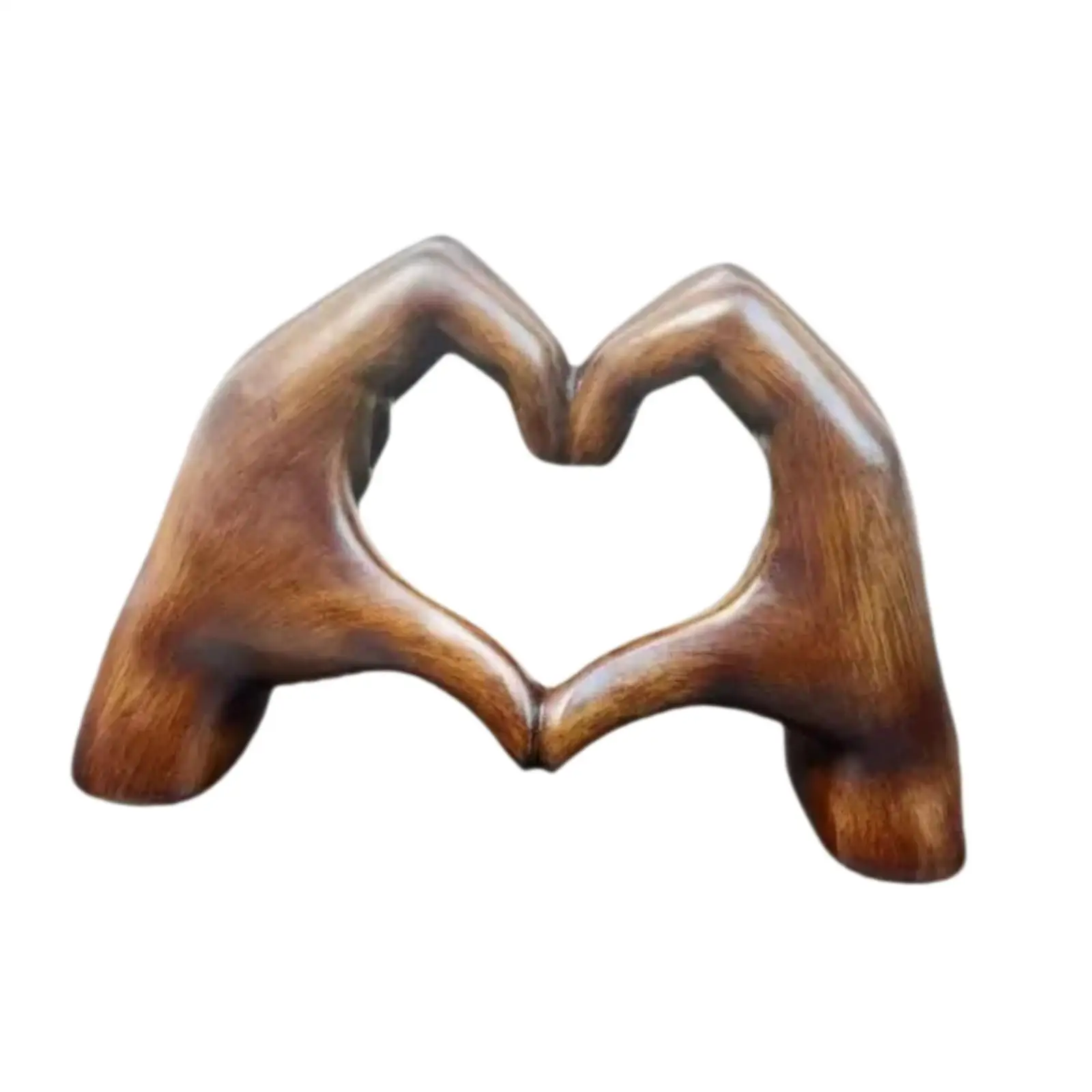 Heart Gesture Statue Sculpture for Living Room Cabinets Table Centerpieces