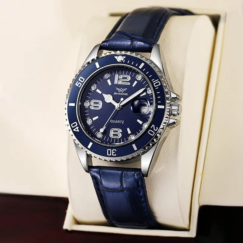 Herren Casual Sport Militär Quarz Kalender Armbanduhr für Männer Business Leder Wasserdicht Männliche Uhr Relogio (Ohne Box) – Detail 1