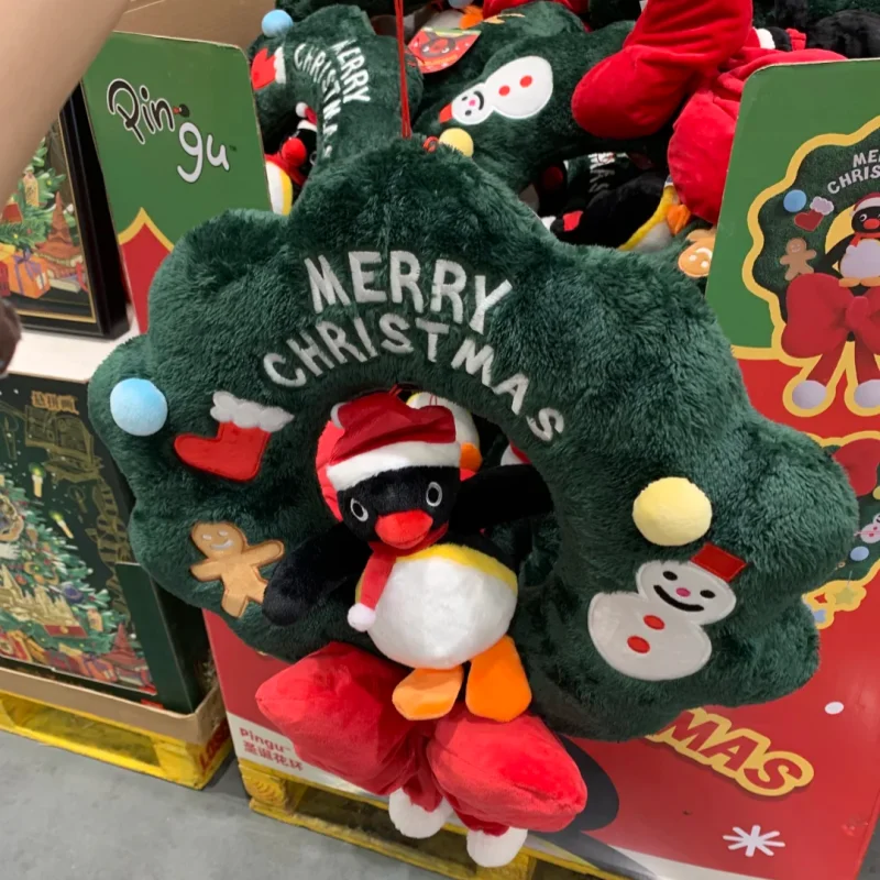 Maktoubu Pingu Serie de árboles de Navidad Muñeco lindo de peluche Decoración de habitación Regalo de cumpleaños para niñas, amigos, regalo de Navidad Nuevo estilo