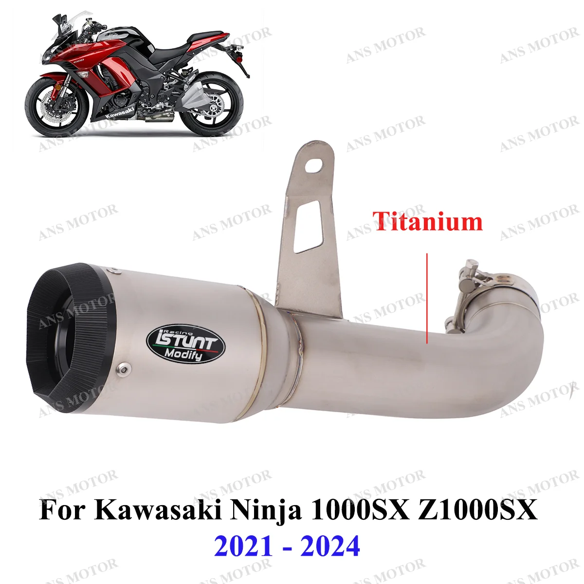 Slip On For Kawasaki Ninja 1000SX Z1000SX 2021-2025 Motocycle Exhaust Muffler Escape System 1000SX Exhaust Pipe