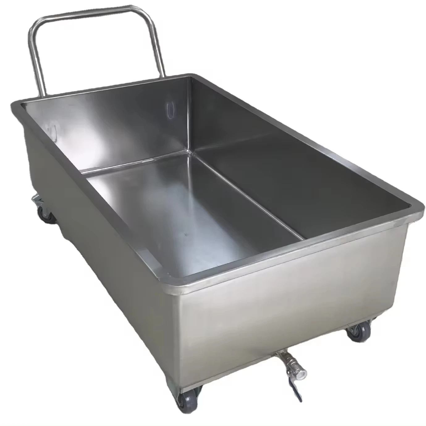 

200 Liters Chicken Transport Cart With Water Tap / Poultry Meat Transport Trolley HJ-LC200