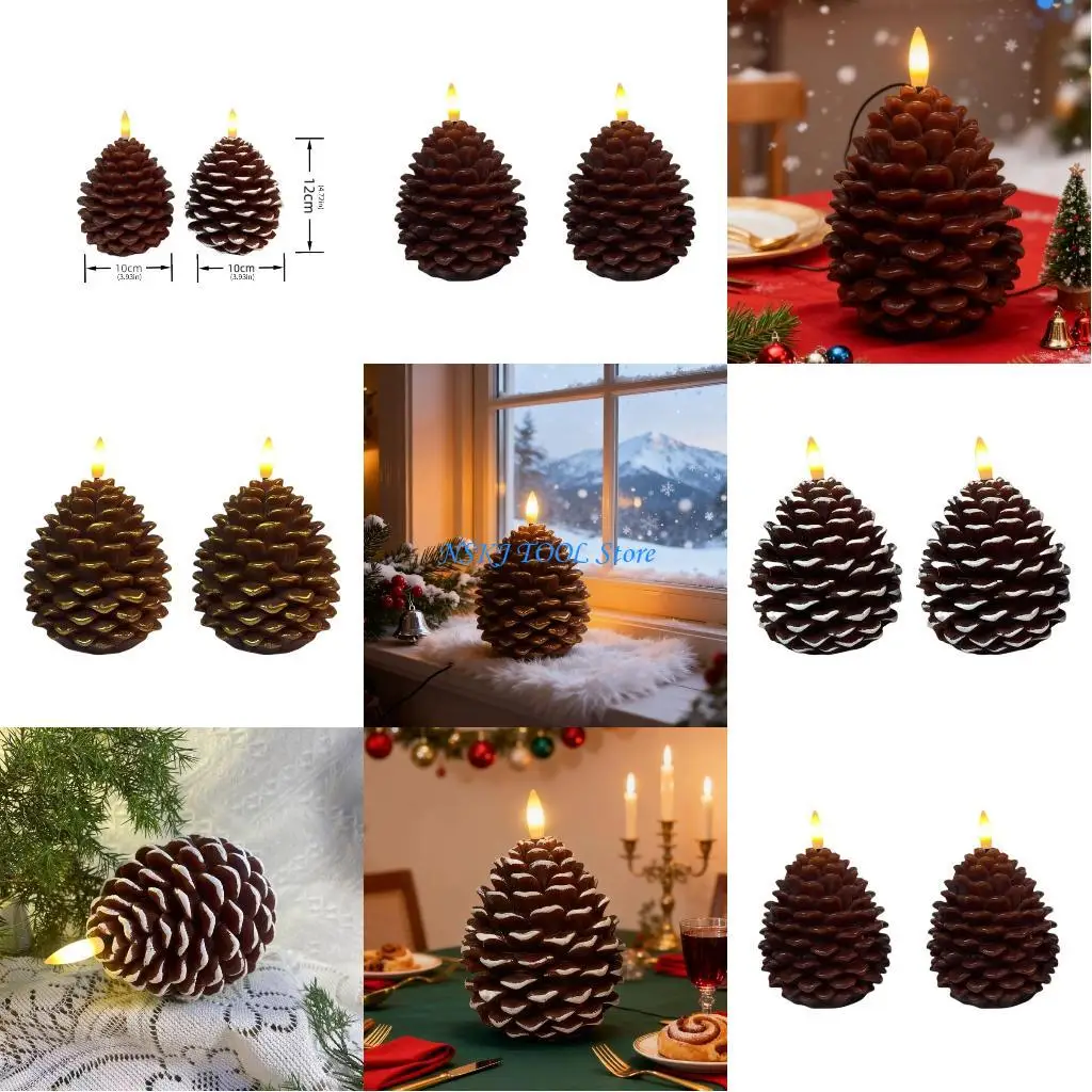 

L8RC Pine cone Lightss dGreenration, pine cone with timer function, flameless pine cone Christmas dGreenration table