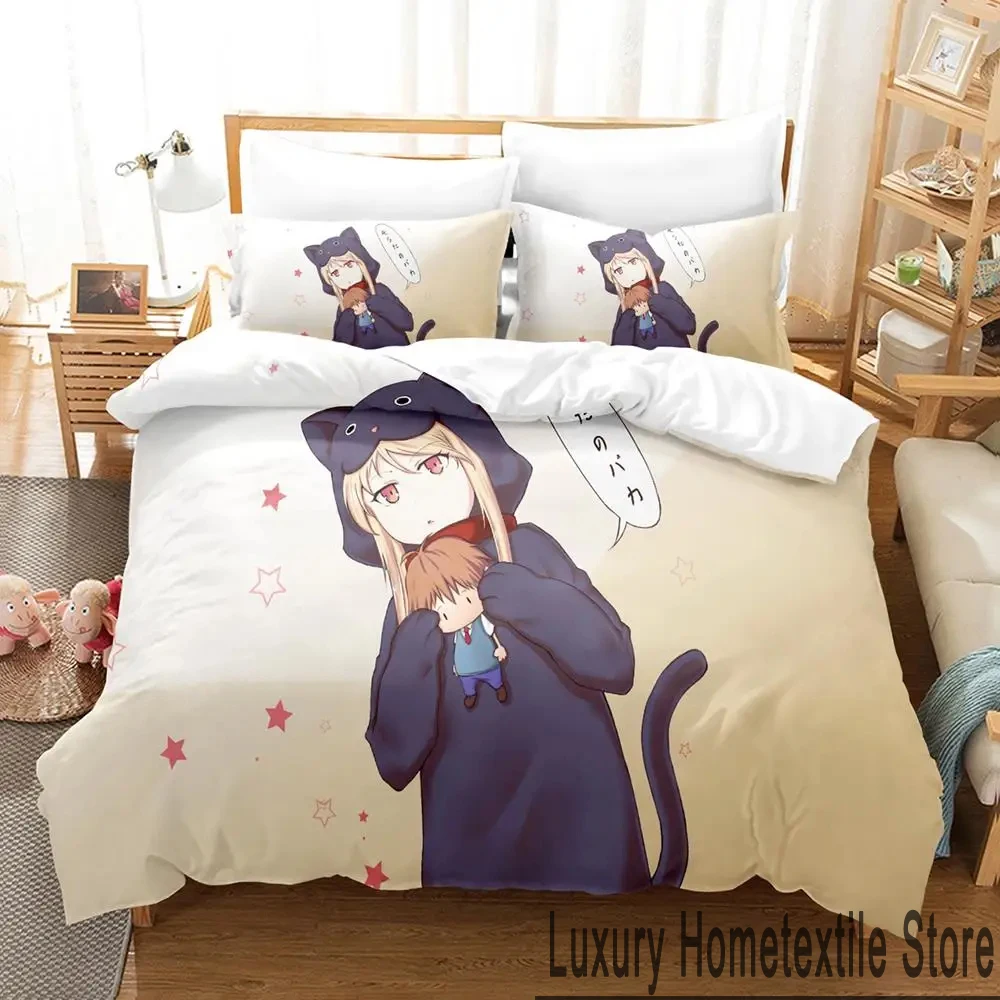 Anime The Pet Girl of Sakurasou Shiina Mashiro Bedding Set Duvet Cover Bed Set Quilt Cover Pillowcase Comforter king Queen Size