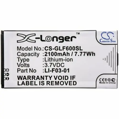 2100mAh バッテリー ゴルフバディ DSC-GB600、GB3-PT4、プラチナ 4;PT4、P/N:LI-F03-01