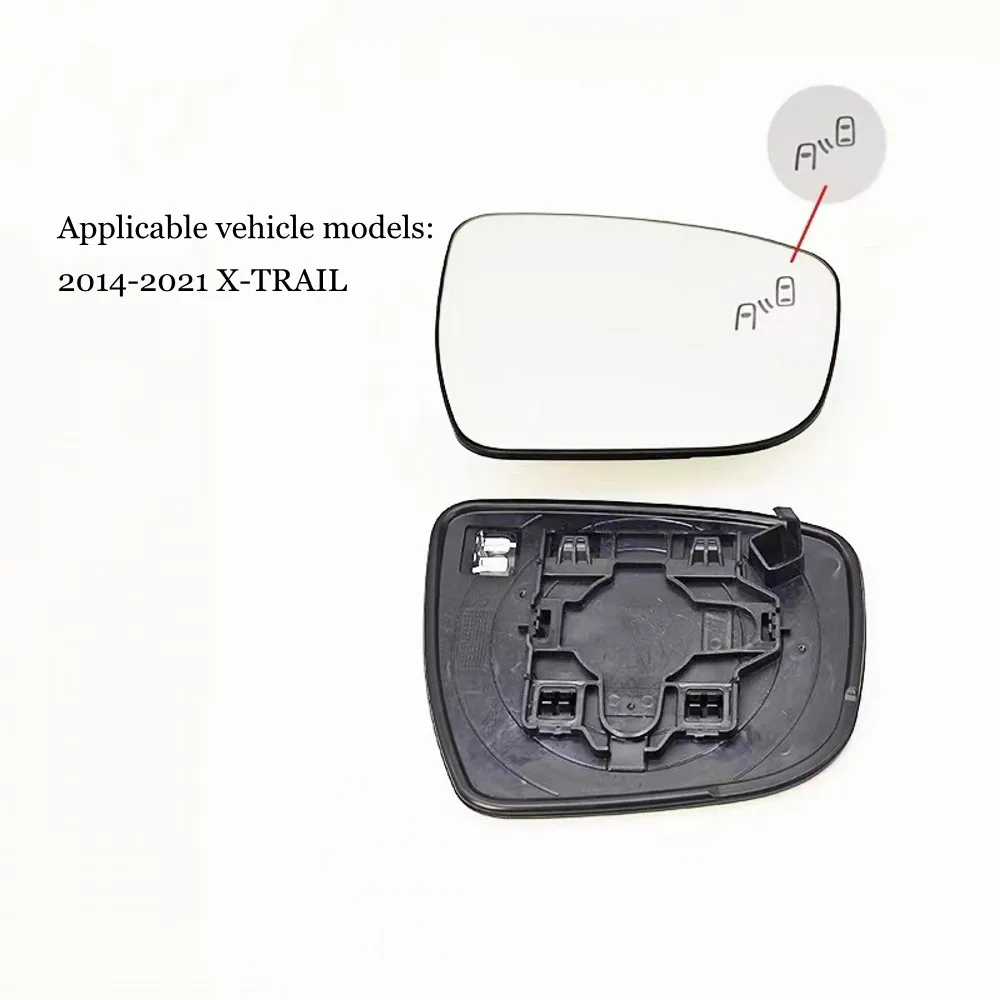 2pcs  Heated Side View Mirror White Glasses Replacement For Nissan X-TRAIL 2014-2021(BSD Optional)