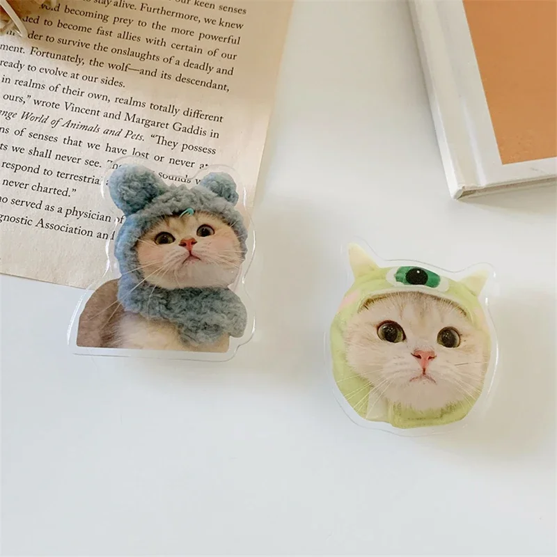 Korean Cute Cat Phone Holder Grip Tok Cartoon Kitten Finger Holder Griptok Stand Socket Support for IPhone Samsung Accessories