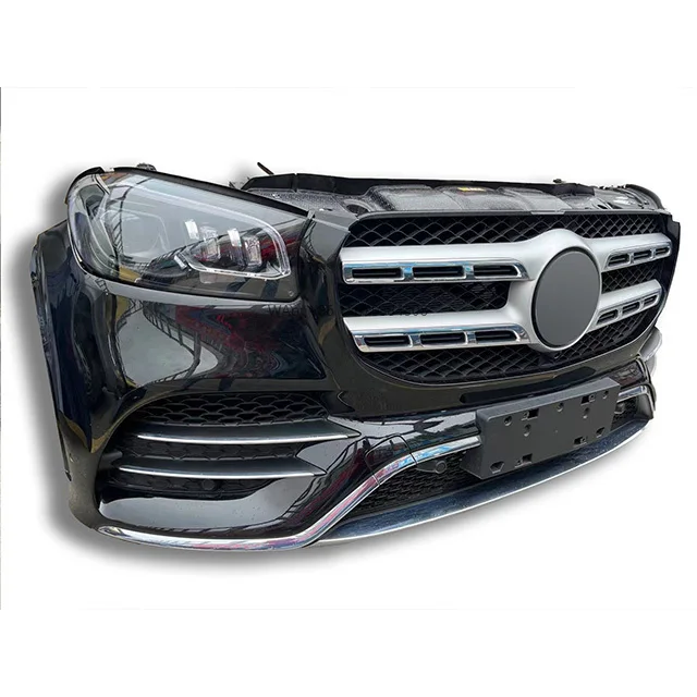 

Front Bumper and Grille of the for GLS 2022-2023 W167, Radiator Fan, Parking Sensor Absorber, and Grille