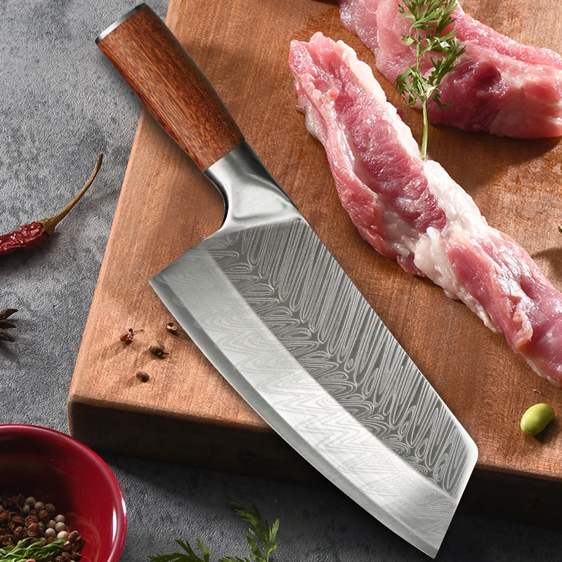 Professional Kitchen Knives Chef Knife Meat Cleaver Chopping Knife Ultra-sharp Stainless Steel Butcher Knives and Accessories