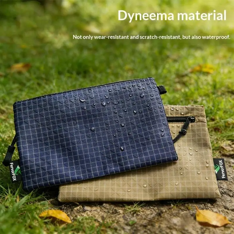 Lightweight Outdoor Storage Bag Waterproof Tear-Resistant with Rope Foldable Organizer for Backpacking Beach Fishing Trip