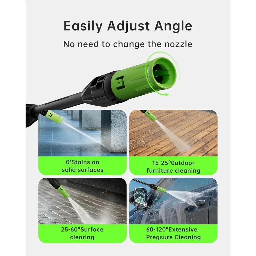 غسالة الضغط العالي مع مدفع رغوة لتنظيف فعال لباحات الأسوار والطوابق والسيارات قوية محمولة وسهلة الاستخدام #4