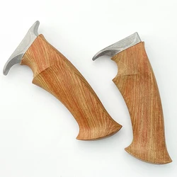 1 Set Rose Wood Knife Handle for DIY Semi-finished Damascus Knife Handle Material with Knife Guard DIY Making Blade Accessories