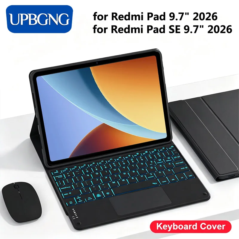 

Touch Backlight Keyboard Case for Redmi Pad 2 9.7 11 inch Wireless Bluetooth Keyboard Cover for Redmi Pad 2 SE 9.7" Accessories