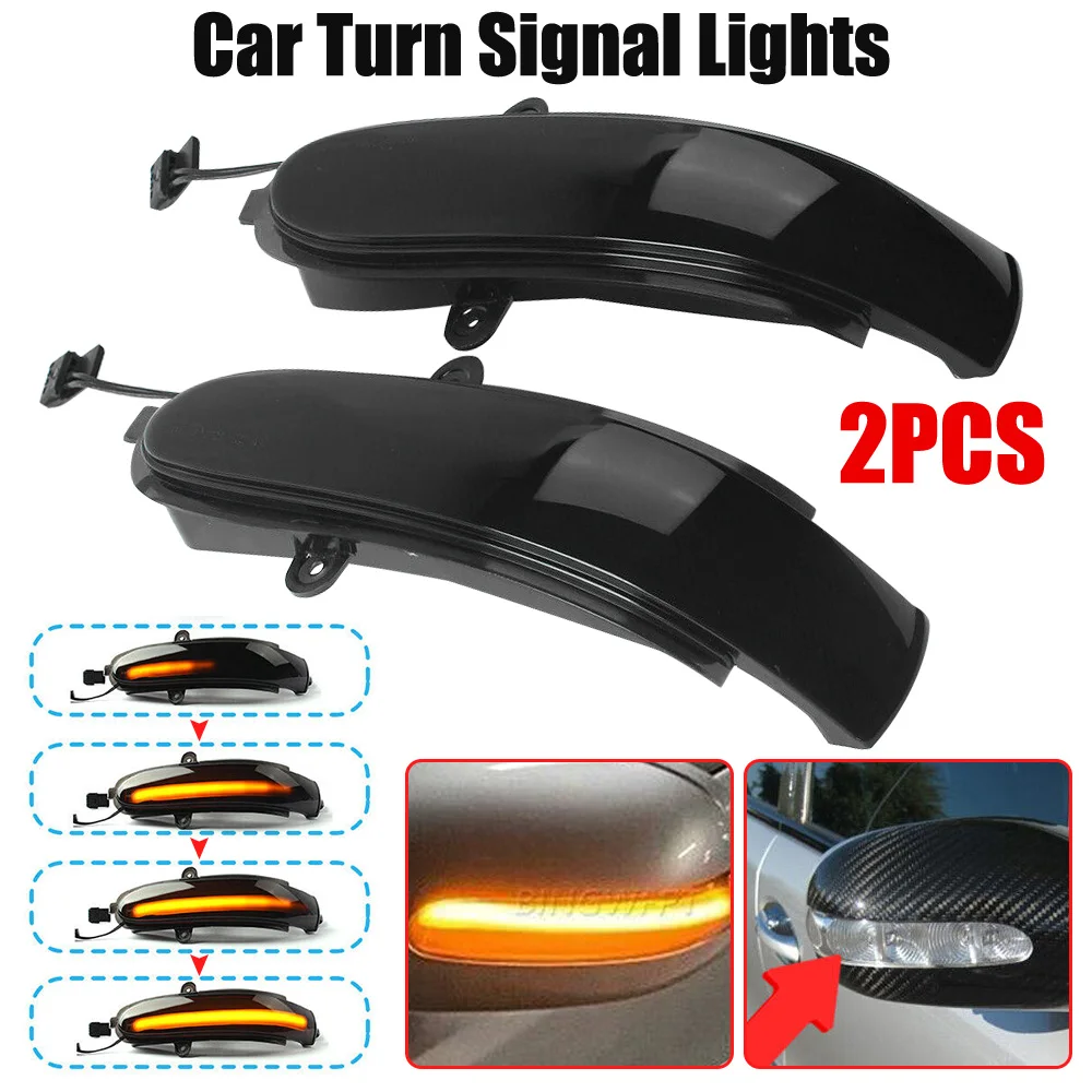 2pcs LED Turn Signal Light For E-Class W211 S211 W463 2002-2007 Year 2038201321 2038201421