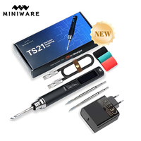 Original TS21 Soldering Iron Digital Display Smart Sleep 100-450℃ Portable PCB Station Soldering miniware Soldering Iron Tool