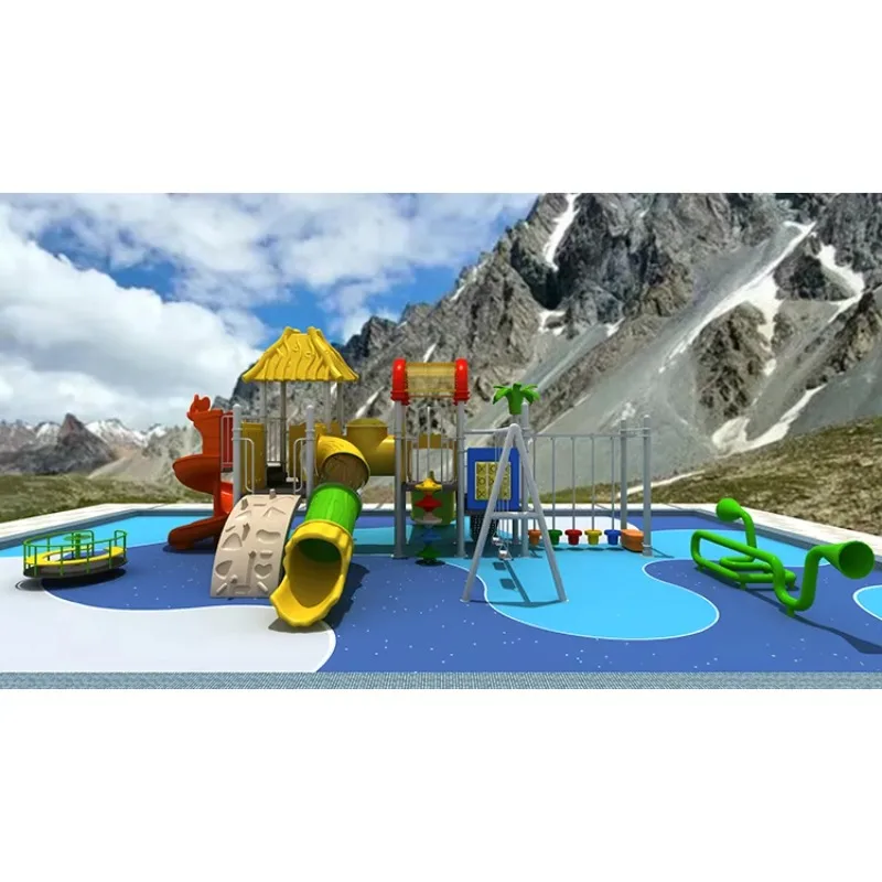 2027 Large Outdoor Playground With Steel Slide Amusement Park Rides for Children for Garden School Public Spaces