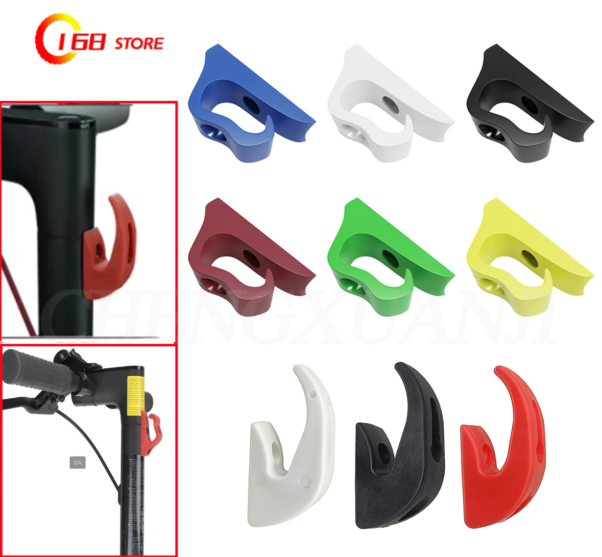 Electric Scooter Front Hanger for Xiaomi M365/1S/Pro PRO2 for Ninebot F20/25 Helmet Dual Claw Hook Bags Grip Storage Holder Rack